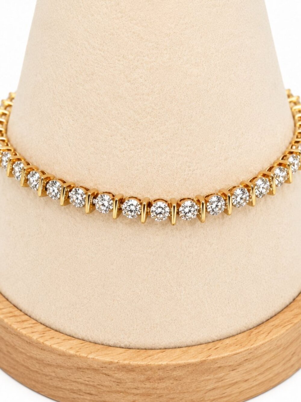 Vintage 925 Sterling Silver Vermeil Illusion Tennis Bracelet